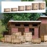 Wood Pallets & Crates - Laser-Cut Wood Kit -- 6 of Each, HO, Busch Gmbh & Co Kg 1811