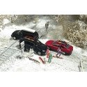 Winter Scene Details - Kit -- Includes Snowboards, Carving Ski, Roof Rack, Rooftop Carrier and Snowman, HO, Busch Gmbh & Co Kg 6
