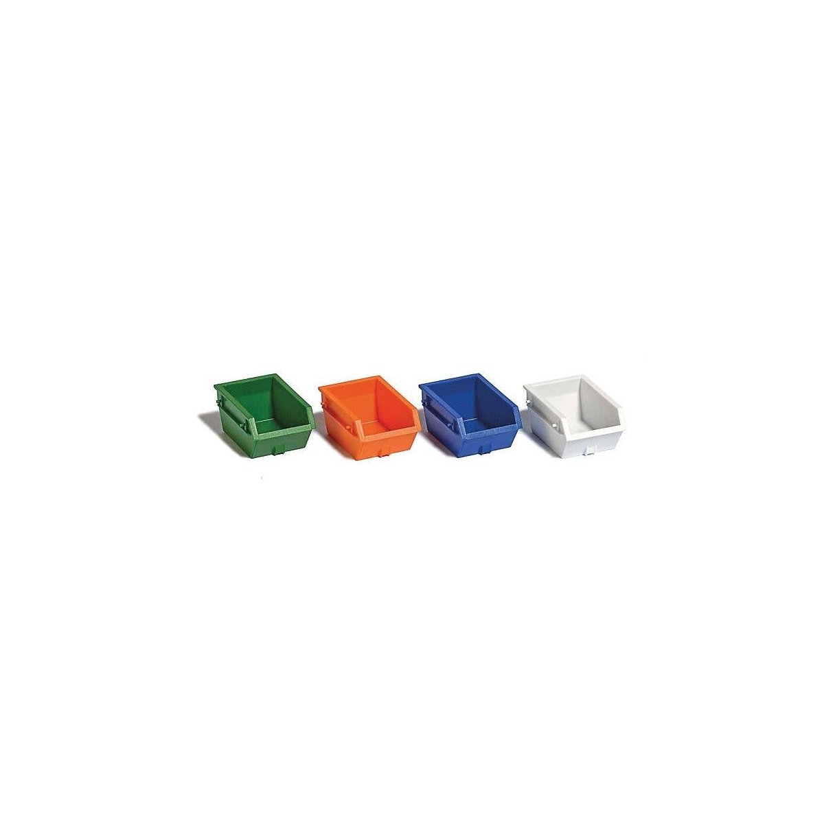 1.6yd 1.5m Cu. Dumpster 4-Pack -- 1 Each: Green, Orange, Blue, White, HO, Busch Gmbh & Co Kg 7752