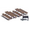 Beer Grill w/Benches & Tables, HO, Busch Gmbh & Co Kg 7782