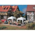Party Tents pkg(2) -- 1-13/32 x 1-13/32 x 1-5/8′ 3.5 x 3.5 x 4cm, HO, Vollmer Gmbh 45130
