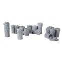 Garbage Pail Assortment -- Unpainted pkg(18), O, Bar Mills LLC 4022