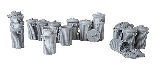Garbage Pail Assortment -- Unpainted pkg(18), O, Bar Mills LLC 4022