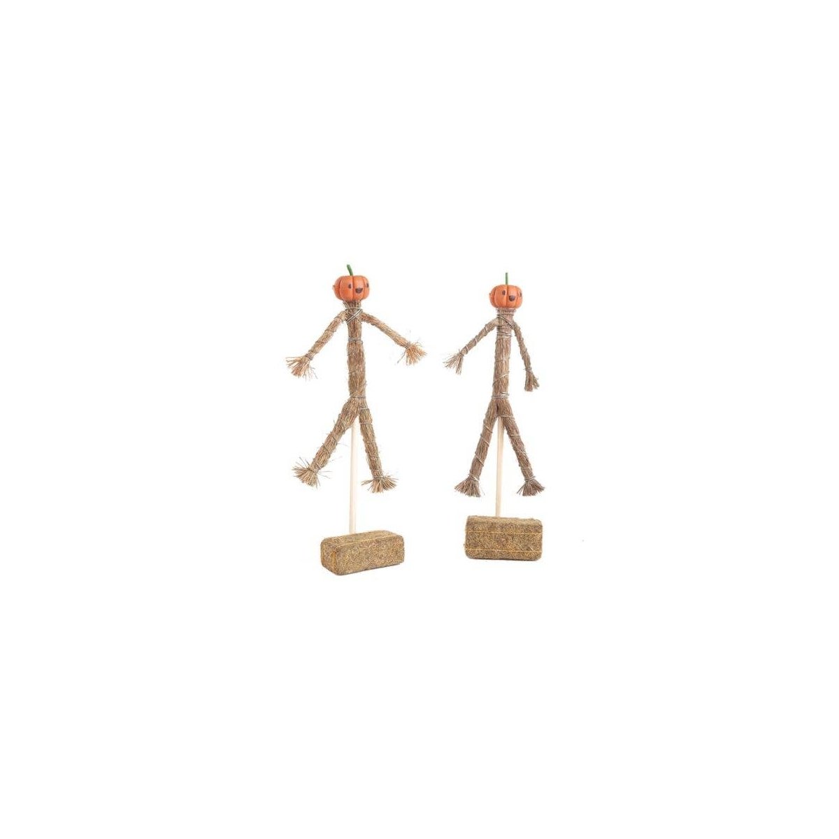 Pumpkin Scarecrows and Hay Bales -- 2 of Each, 3′ 7.6cm Tall, ALL, JTT Miniature Tree 95723