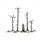 Fox Burrow - Action Set -- 6 Foxes, 1 Hollow Stump, 4 Barren Trees, 3 Stumps, HO, Busch Gmbh & Co Kg 7989