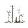 Fox Burrow - Action Set -- 6 Foxes, 1 Hollow Stump, 4 Barren Trees, 3 Stumps, HO, Busch Gmbh & Co Kg 7989
