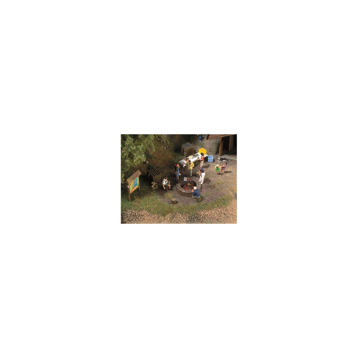 Campfire Scene, HO, Busch Gmbh & Co Kg 5407