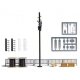 Utility Pole Climber - Action Set -- Figure, Barricades, 2 Crates, 2 Cable Spools, Power Pole, Tools, Details, HO, Busch Gmbh & 