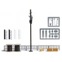 Utility Pole Climber - Action Set -- Figure, Barricades, 2 Crates, 2 Cable Spools, Power Pole, Tools, Details, HO, Busch Gmbh & 