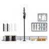 Utility Pole Climber - Action Set -- Figure, Barricades, 2 Crates, 2 Cable Spools, Power Pole, Tools, Details, HO, Busch Gmbh & 