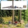 Tree Cutters - Action Set -- 2 Lumberjacks, Saw, Woodpile, Logs, Stimps, HO, Busch Gmbh & Co Kg 7973