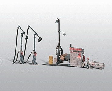 Diesel Fuel Facility - Scenic Details(R) -- Unpainted - Kit, HO, Woodland Scenics 232