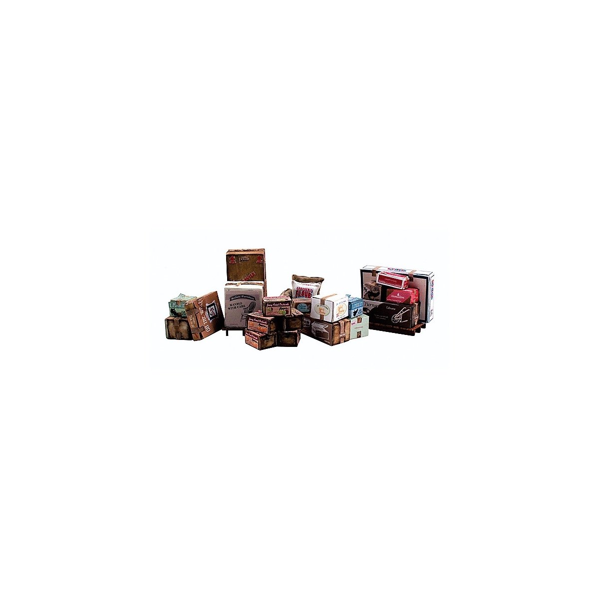 Miscellaneous Freight Crates & Palletized Boxes - Scenic Accents(R), O, Woodland Scenics 2766