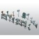 Scenic Details(R) (Unpainted Metal Castings) -- Assorted Rural & City Mailboxes, HO, Woodland Scenics 206
