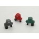 4-Wheel Welding Carts -- Unpainted Metal Castings pkg(3), HO, Durango Press 167