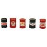 Custom Oil Barrel pkg(5) -- Mobil Oil (red, black), HO, JL Innovative Design 563