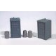Port-a-Potty (2) & Garbage Can (3) Set, HO, JL Innovative Design 499