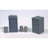 Port-a-Potty (2) & Garbage Can (3) Set, HO, JL Innovative Design 499