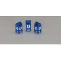 Custom U.S. Mail Street Mailbox 3-Pack -- 1992-1993 (blue), HO, JL Innovative Design 803