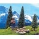 Smokey the Bear w/3 Trees -- Assembled, ALL, Grand Central Scenery SMKY01