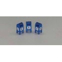 Custom U.S. Mail Street Mailbox 3-Pack -- 1971-1992 (blue), HO, JL Innovative Design 802