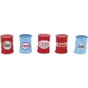 Custom Oil Barrels -- Esso (red, light blue) pkg(5), HO, JL Innovative Design 574
