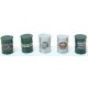 Custom Oil Barrels -- Quaker State (silver, green) pkg(5), HO, JL Innovative Design 579