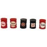 Custom Oil Barrel pkg(5) -- Flying `A` (Flat Red, black), HO, JL Innovative Design 565
