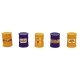 Custom Oil Barrel pkg(5) -- Sunoco (blue, yellow), HO, JL Innovative Design 558