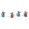 Kerosene-Style Blow Torch (Cast Metal) -- Unpainted pkg(4), HO, Durango Press 74