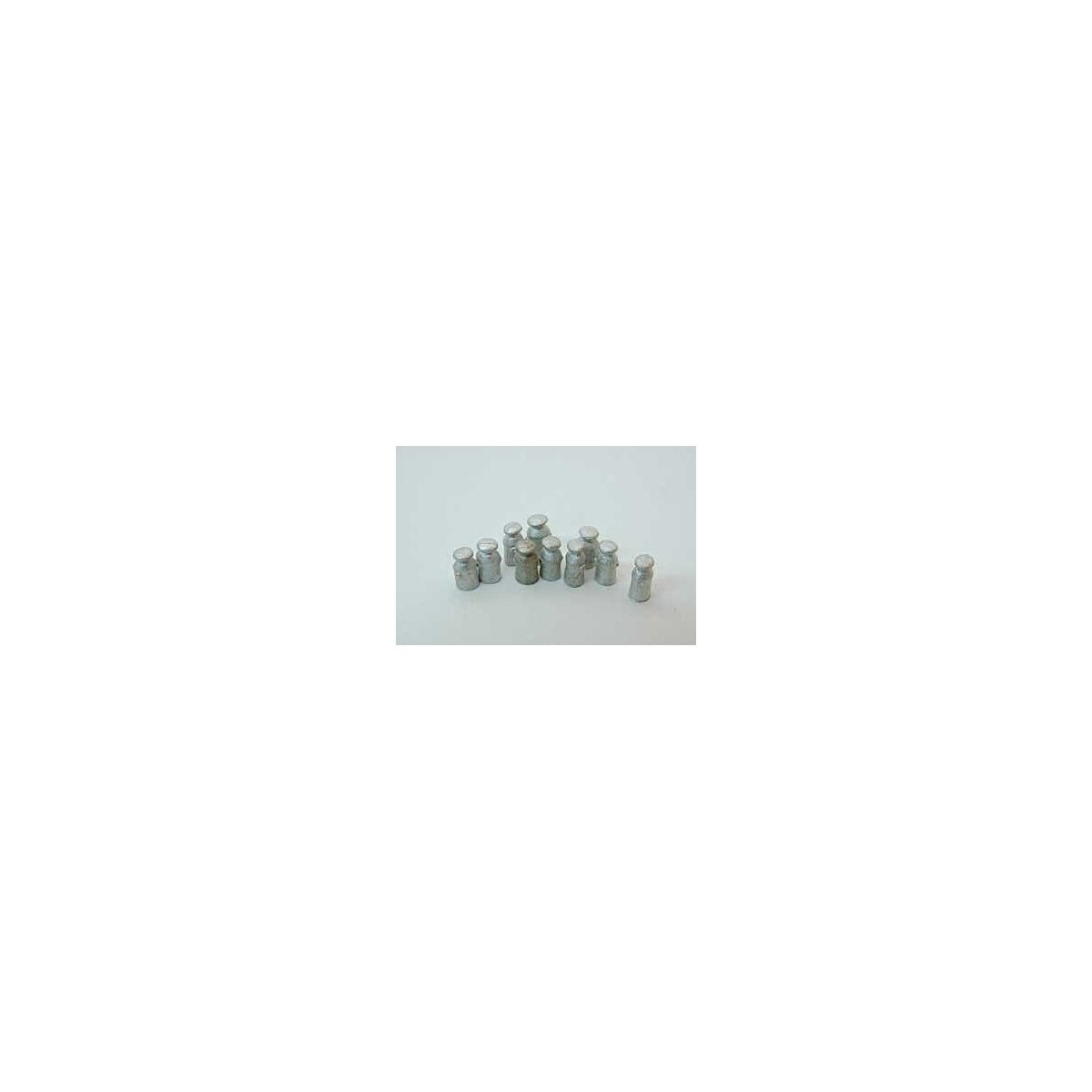 Milk Cans - Metal Castings pkg(10) -- Unpainted, HO, Durango Press 154