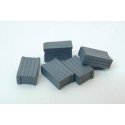Unpainted Metal Castings -- Large Packing Case Crates pkg(5), HO, Durango Press 157