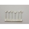 Parking Meters -- Unpainted Metal Castings pkg(6), HO, Durango Press 195