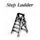 Custom Ladders -- 8′ Step (brown), HO, JL Innovative Design 554