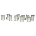 55-Gallon Drums - Kit -- Unpainted pkg(10), HO, Durango Press 146