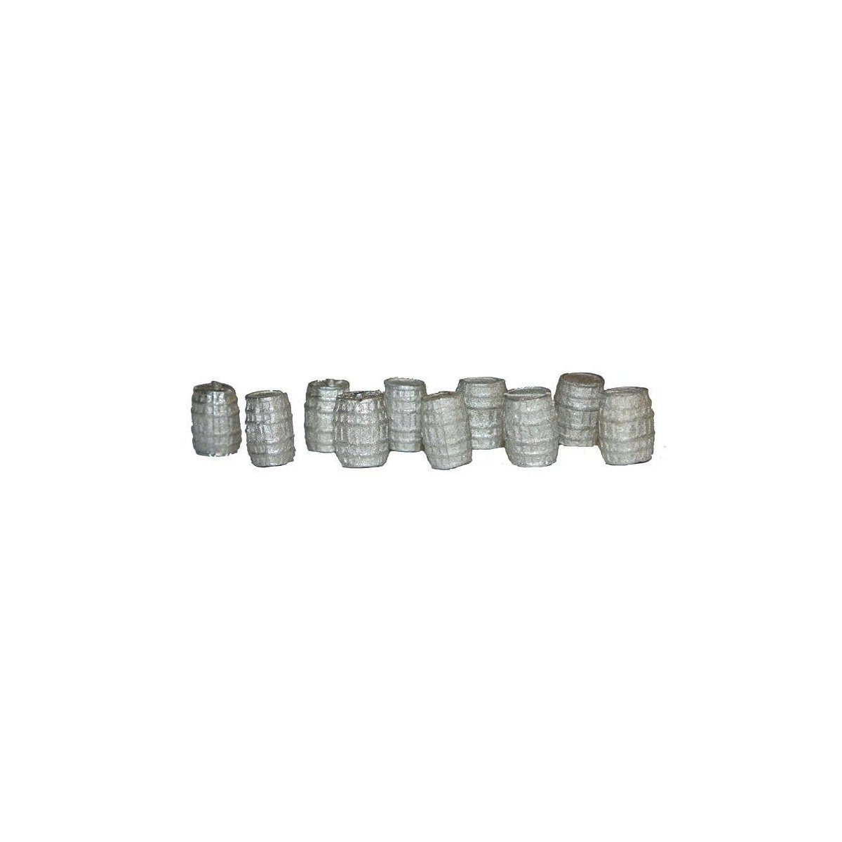 Wood Flour Barrels - Kit -- Unpainted pkg(10), HO, Durango Press 147