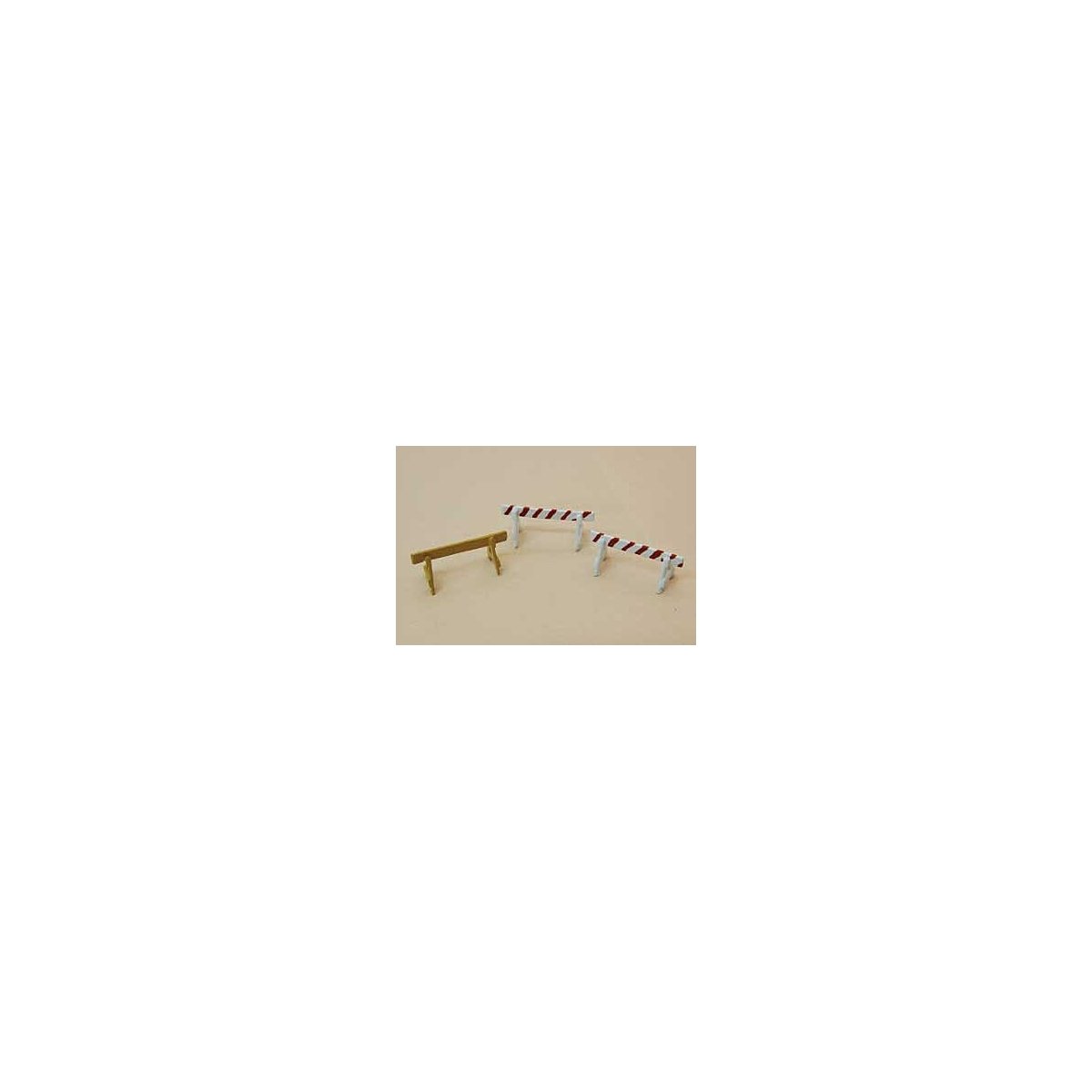 Barricades -- Unpainted Metal Castings pkg(3), HO, Durango Press 153