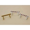 Barricades -- Unpainted Metal Castings pkg(3), HO, Durango Press 153