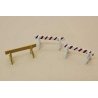 Barricades -- Unpainted Metal Castings pkg(3), HO, Durango Press 153