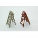 Step Ladder -- Unpainted Metal Castings pkg(2), HO, Durango Press 179