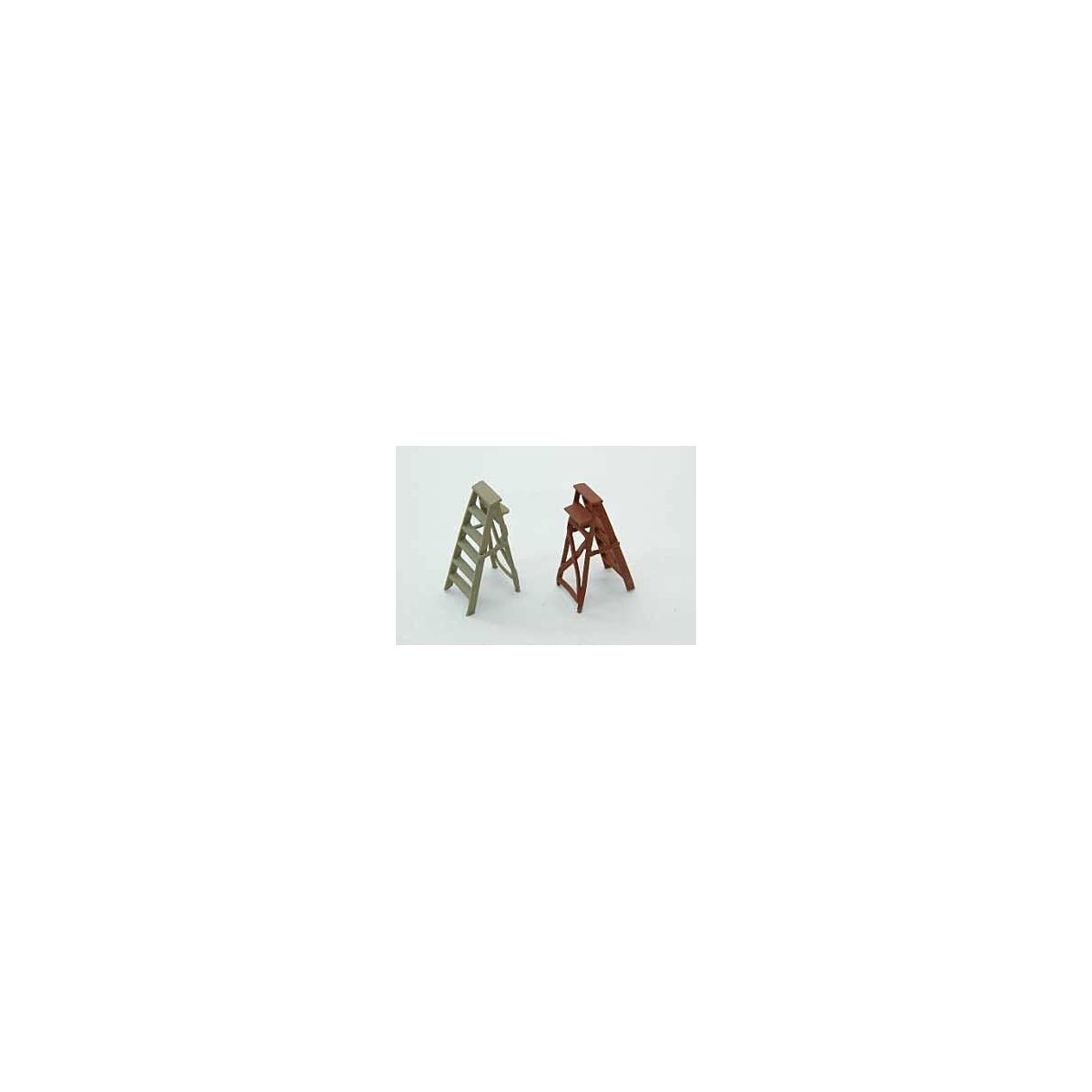Step Ladder -- Unpainted Metal Castings pkg(2), HO, Durango Press 179