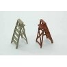 Step Ladder -- Unpainted Metal Castings pkg(2), HO, Durango Press 179