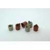 Open Buckets -- Unpainted Metal Castings pkg(6), HO, Durango Press 159