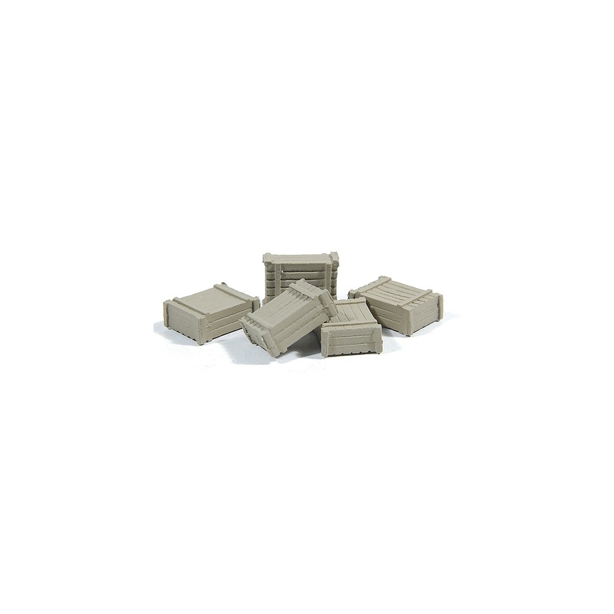 Large Square Crate (Cast Metal) -- Unpainted pkg(5), HO, Durango Press 137
