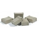 Large Square Crate (Cast Metal) -- Unpainted pkg(5), HO, Durango Press 137