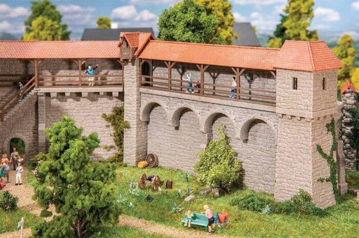 Old-Town Wall Fortified Towers -- Kit, HO, Faller Gmbh 130693