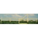 3-Slat Fence w/3 Gates -- Kit - 50′ 1.2m, HO, GCLaser 19086