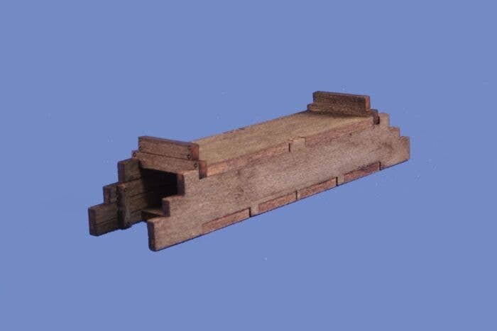 Wood Box Culvert -- 3.2 x 3/4 x 1/2′ 8.1 x 1.9 x 1.3cm, HO, Blair Line 2809
