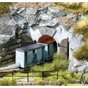 Mine Entrance 1-Rail -- 3-1/2 x 1-3/4′ 9 x 4.5cm, HO, Busch Gmbh & Co Kg 1470