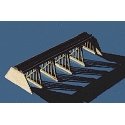 Pile & Frame Trestle -- Kit - 5-5/8` Long x 1-1/4` Tall 14 x 3.1cm - Build Straight or Curved, N, Blair Line 71